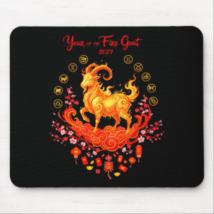 Mousepad Ano do bode de fogo 2027 ano novo lunar chinês