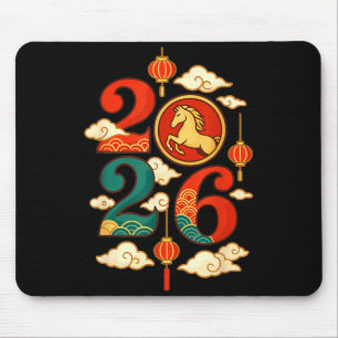 Mousepad Ano do Cavalo 2026 Ano Novo Chinês