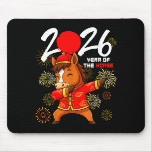 Mousepad Ano Do Cavalo 2026 Cavalo Dabbing Ano Novo Chinês