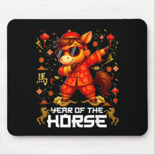 Mousepad Ano Do Cavalo Dabbing Cavalo Lunar Ano Novo Chinês