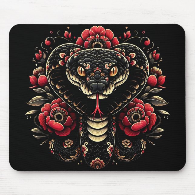 Mousepad Ano do Cobra 2025: Sabedoria, Transformação (Frente)