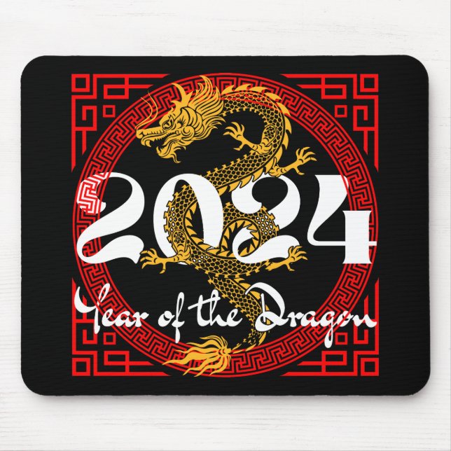 Mousepad Ano do Dragão, 2024, zodíaco chinês (Frente)