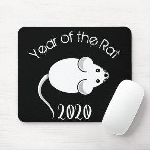 Mousepad Ano do Rat 2020 Mouse com Texto