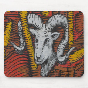 Mousepad Ano dos grafites da ram dos carneiros da cabra