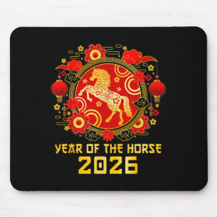 Mousepad Ano Novo Chinês 2026 Ano Do Cavalo Feliz Ano Novo