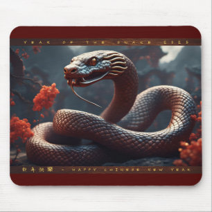 Mousepad Ano Novo Chinês da Madeira Cobra 2025 MP1