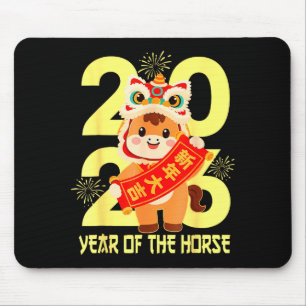 Mousepad Ano Novo Lunar Chinês 2026 Ano do Cavalo Zodi