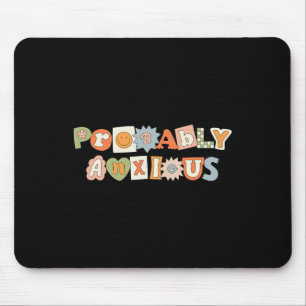 Mousepad Ansiedade Retro Groovy Conscientização da Saúde Me