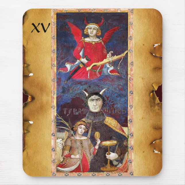 MOUSEPAD ANTECIPADAMENTE RENAISSÂNCIA TAROTS 15/O DIABO (Frente)
