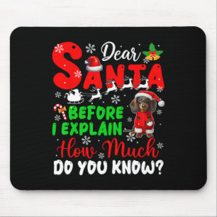 Mousepad Antes De Explicar O Quanto Conhece O Xmas Dachshun