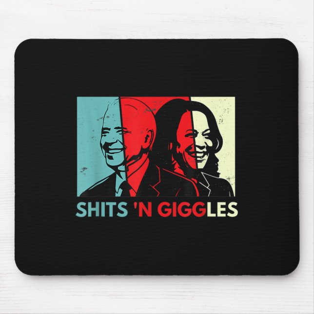 Mousepad Anti-Biden Harris S n Giggles Presente Político 1 (Frente)