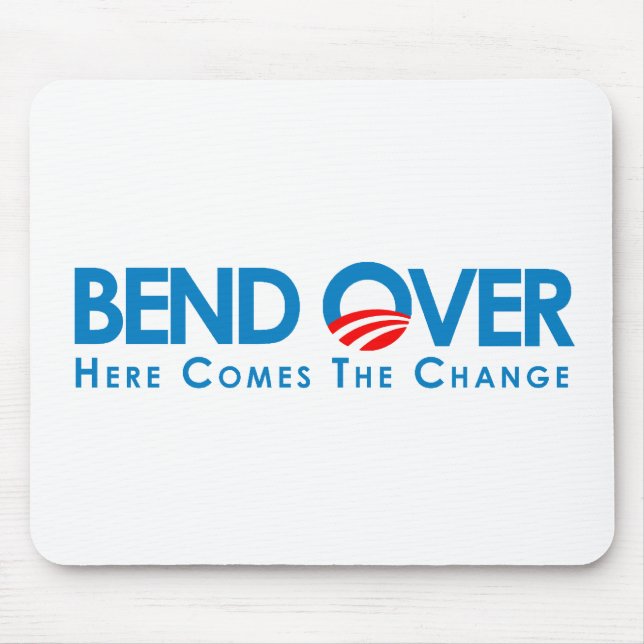Mousepad Anti-Obama - curvatura sobre para a mudança (Frente)