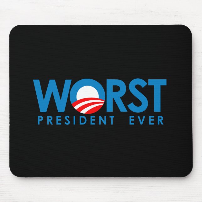 Mousepad Anti-Obama - o presidente o mais mau Nunca (Frente)