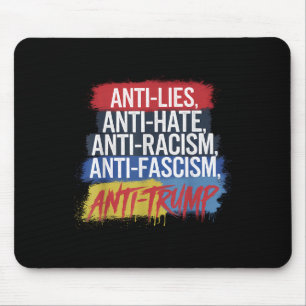 Mousepad Anti-Ódio Mentira Racismo Fascismo Resiste Trump P