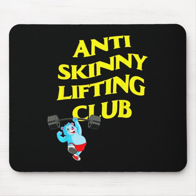 Mousepad Anti Skinny Lifting Club Weightlifting Bodybuildin (Frente)