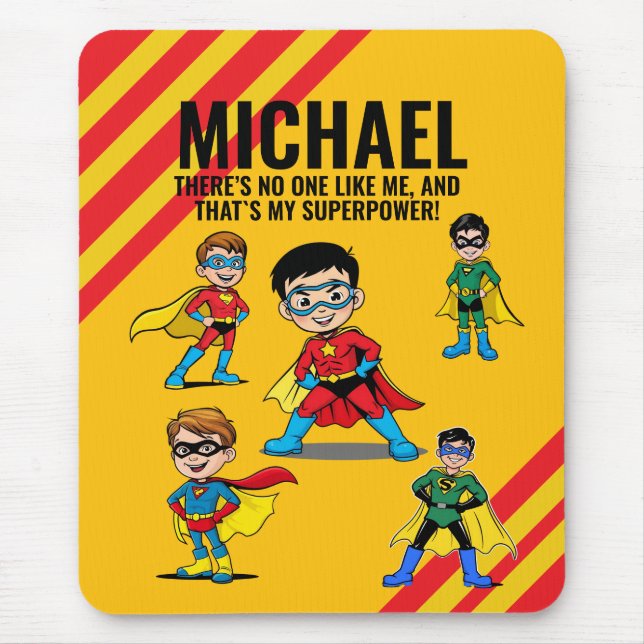 MOUSEPAD ANTI-STRESS KIDS HERO SUPERHERO POWER RED (Frente)