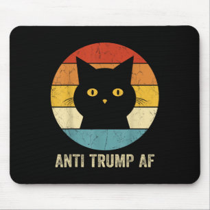 Mousepad Anti Trump Af Tee Retro Funny Anti Trump Cat