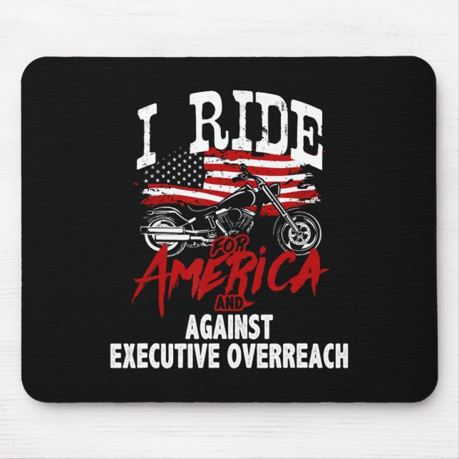 Mousepad Anti Trump Biker Resist Against Executive Overreac (Frente)