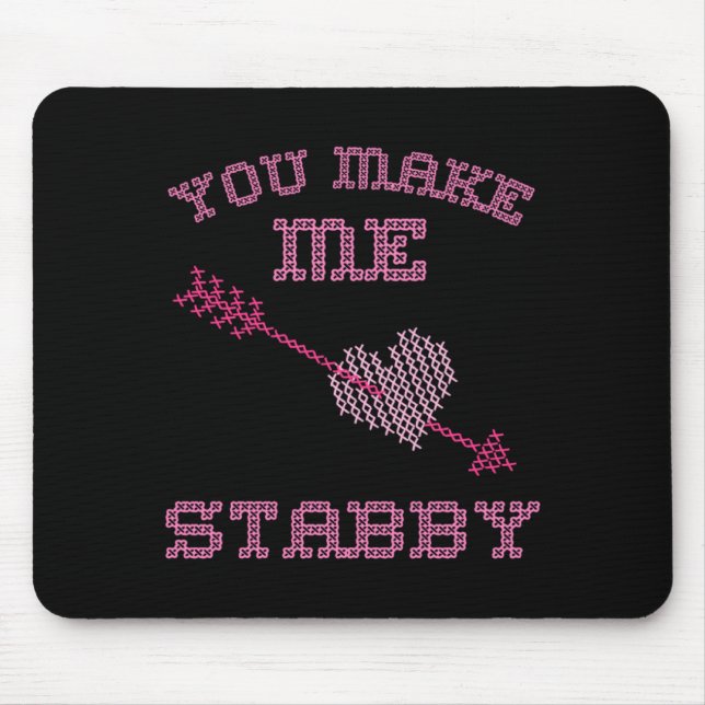 Mousepad Anti Valentine Ugly Valentines Day Feeling Stabby  (Frente)