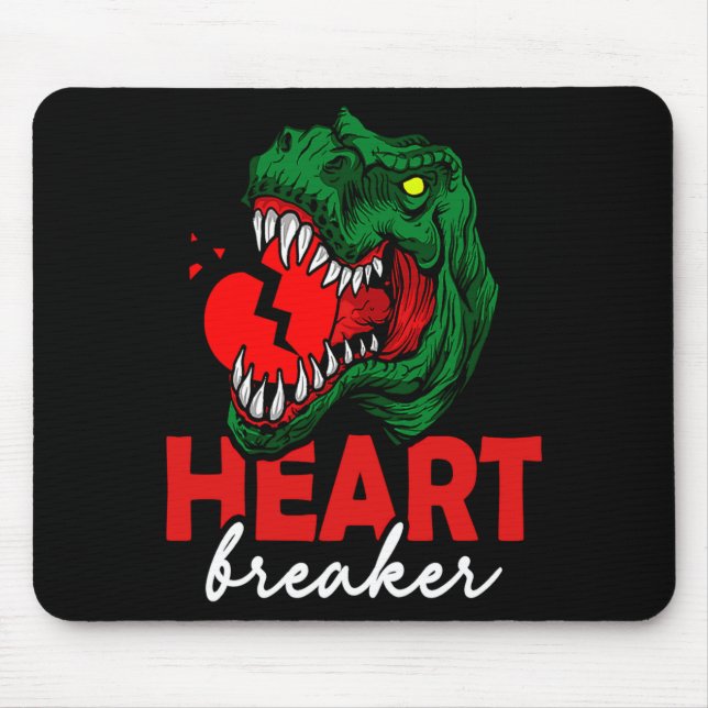 Mousepad Anti Valentines Day Single Heart Breaker T Rex Di  (Frente)