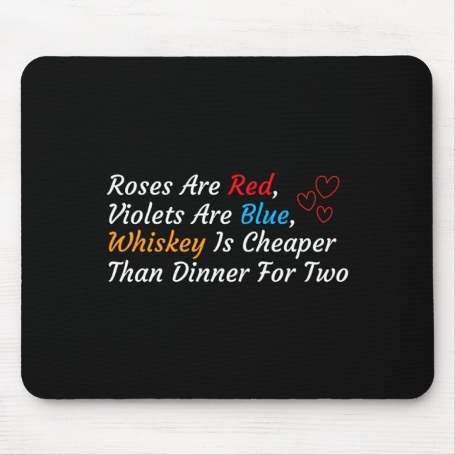 Mousepad Anti Valentines Day Valentines Drink Anti Valenti  (Frente)