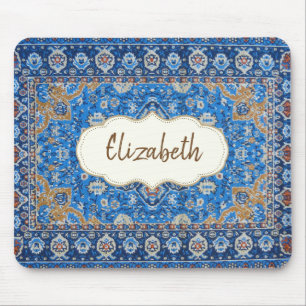 Mousepad Anticorpo de tapete azul turco persa