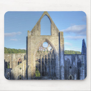 Mousepad Antiga Abadia do inverno, mosteiro de Cisterciano,