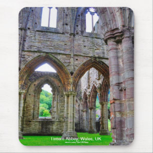 Mousepad Antiga Abadia do inverno, mosteiro de Cisterciano,