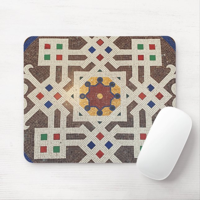Mousepad Antigo andar de azulejos mosaicos em Milão - Arte  (Com mouse)