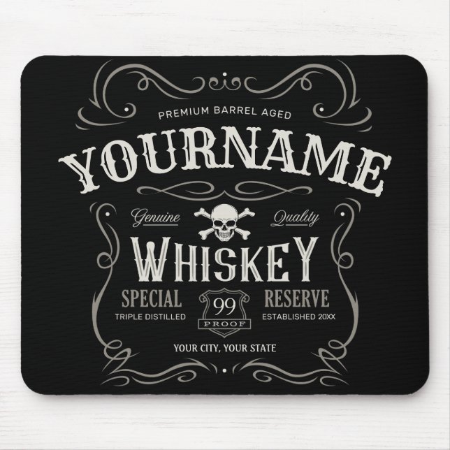 Mousepad Antigo Bar de Licenciamento de Vintage Personaliza (Frente)