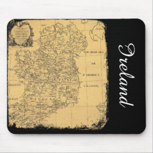 Mousepad antigo do mapa da Irlanda