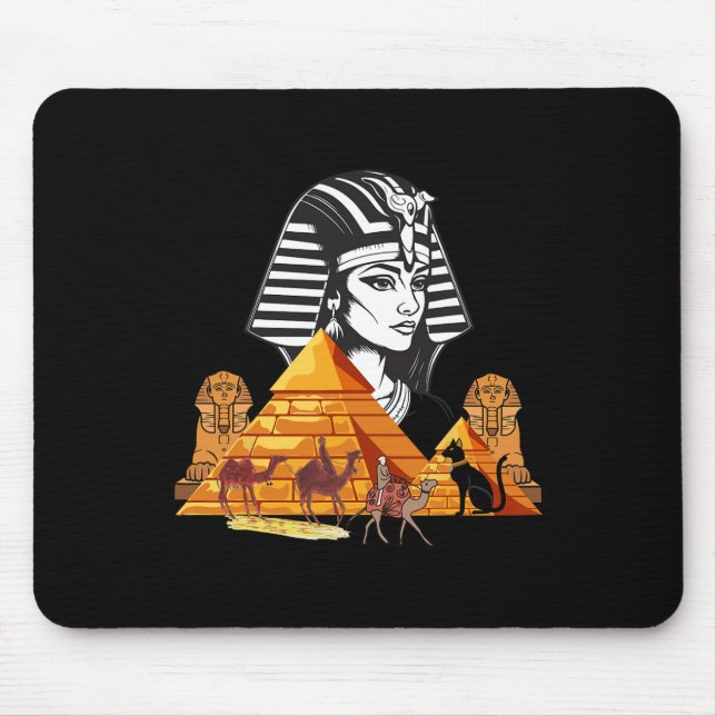 Mousepad Antigo Egito da Pirâmide Cabeça da Rainha Cleópatr (Frente)