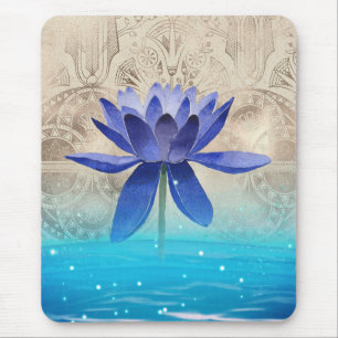 Mousepad Antigo Egito Estimulou Flor Azul Mágico
