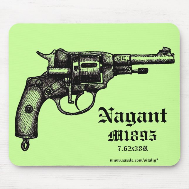 Mousepad antigo legal do gráfico do revólver de (Frente)