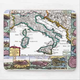 Mousepad antigo mapa pictórico da Itália