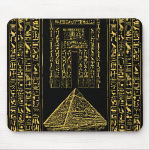 Mousepad Antigos Camundongos Egípcios - Pirâmide e Hierógli