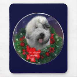 Mousepad Antigos presentes de Natal para Sheepdog em Inglês