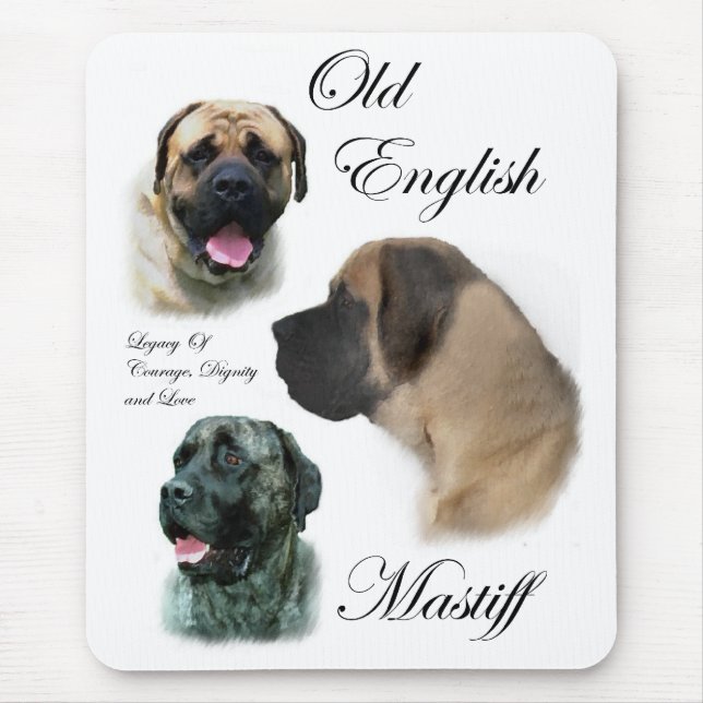 Mousepad Antigos presentes mastigos em inglês (Frente)