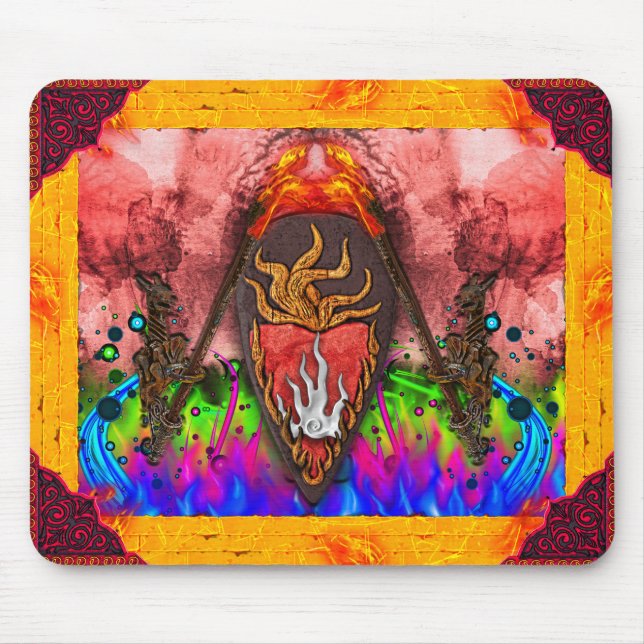 Mousepad Antigos Tomas Místicos de Ortografia e Poções Mági (Frente)