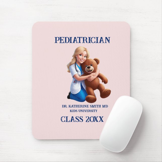 Mousepad antistress pediatrician teddy bear pink university (Com mouse)
