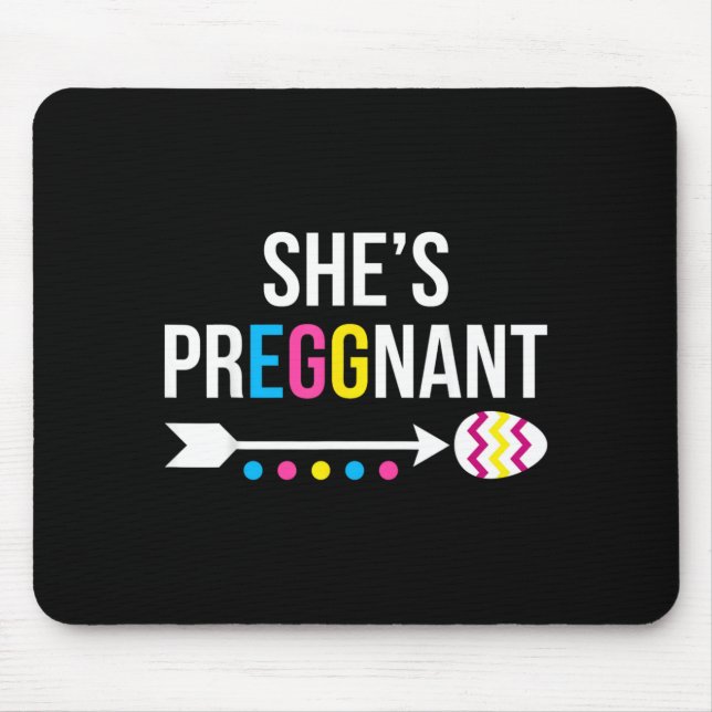 Mousepad Anúncio de Bebê para Pai Futuro no Dia de Páscoa (Frente)