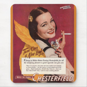 Mousepad Anúncio de cigarro para Chesterfield em 1944