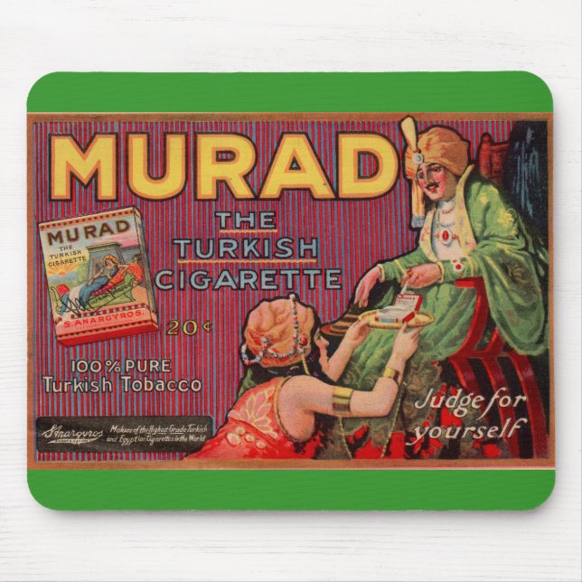Mousepad anúncio de cigarros Murad de 1919 (Frente)