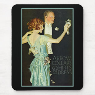 Mousepad Anúncio de dança da camisa da seta do casal