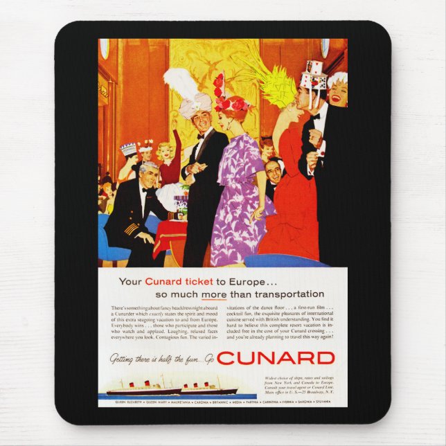 Mousepad Anúncio do Partido Cunard Queen (Frente)