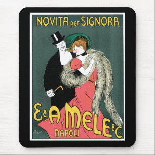 Mousepad Anúncio italiano da forma de Nouveau da arte