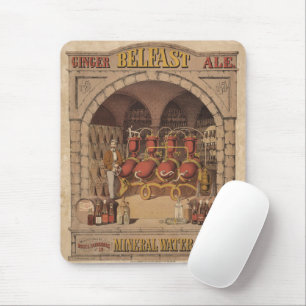 Mousepad Anúncio Vintage Para Belfast Ginger Ale.