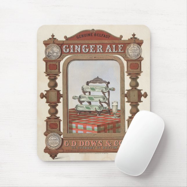 Mousepad Anúncio Vintage Para Belfast Ginger Ale. 2 (Com mouse)