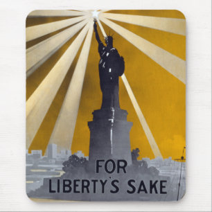Mousepad Anúncios de Viagem da WPA Estátua da Liberdade Nov
