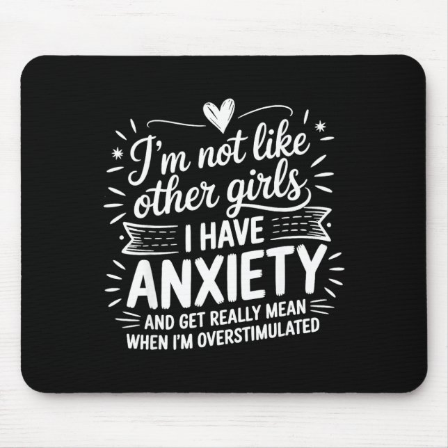 Mousepad Anxiety Humor For Women With Overstimulation  (Frente)